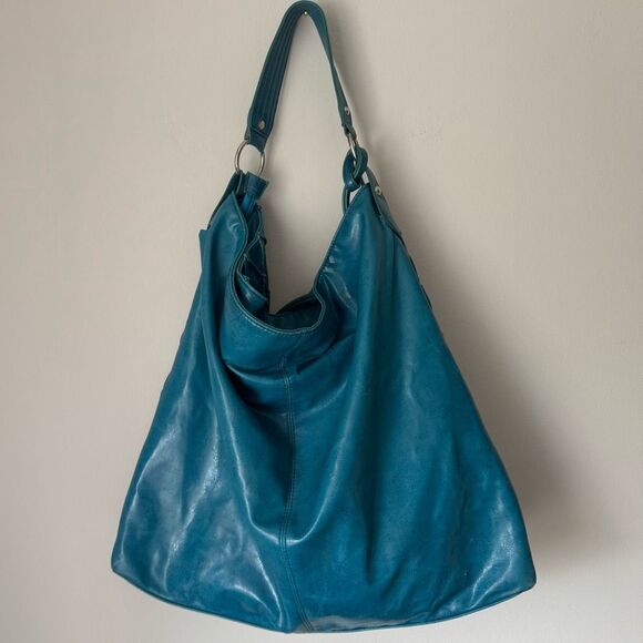 Steve Madden Y2K Large Textured Shoulder  Bag Turquoise Vegan - Picture 3 of 10